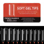 Preview: HTips PRO Soft Gel French Tips - French Bamboo Square Long 400