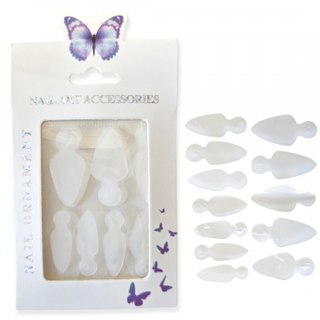 Silicone Pads Smile Line for the Acrylic Gel Forms, reusable, Long Stiletto