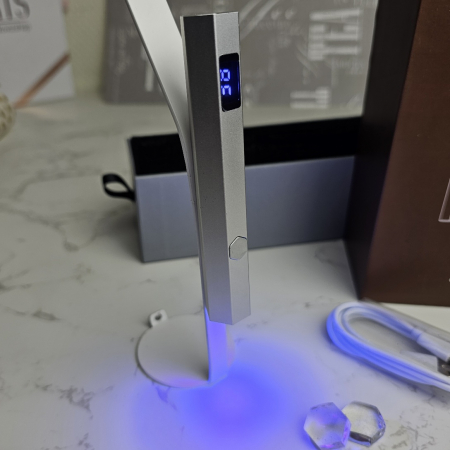 Mini USB UV LED Lamp with Display, Stand & Silicone Stamper