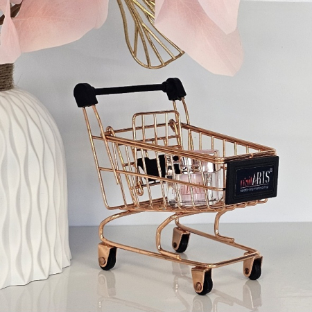 nailARTS Decoration Mini Shopping Cart Rosé Gold