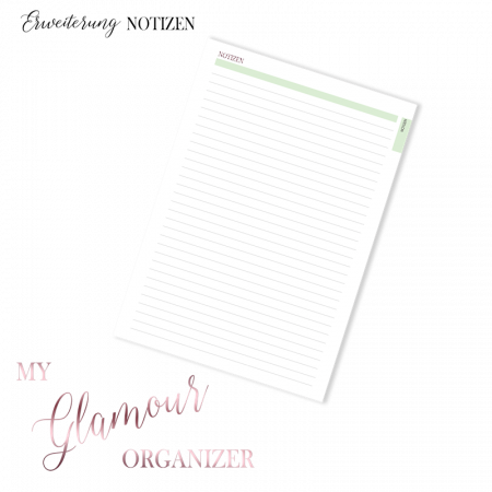 My Glamour ORGANIZER - Notes