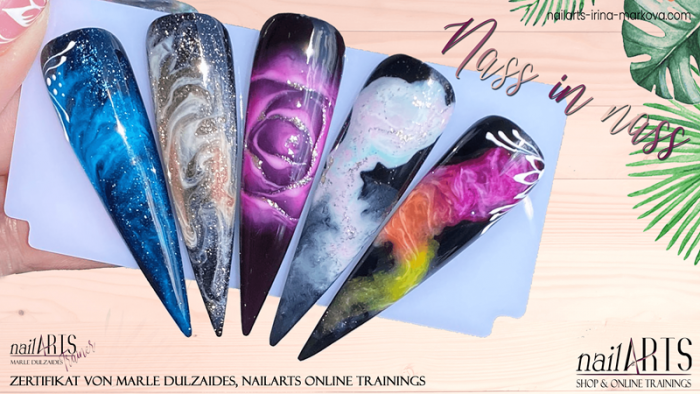 0NLINE nailART SCHULUNG Nass in nass (GERMAN)