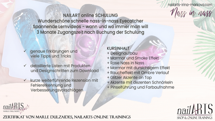 0NLINE nailART SCHULUNG Nass in nass