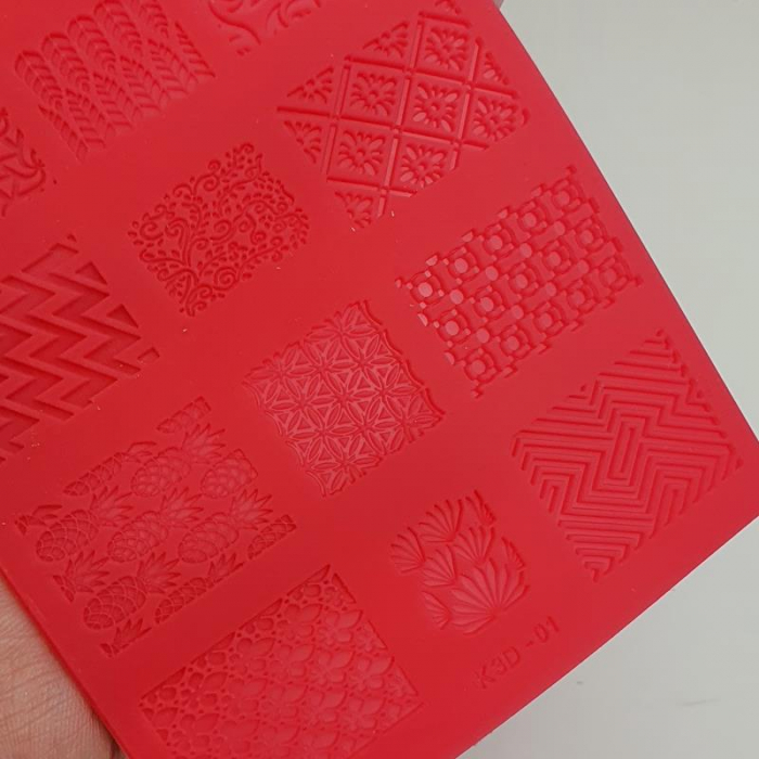Silikon Stamping Form für 3D Muster