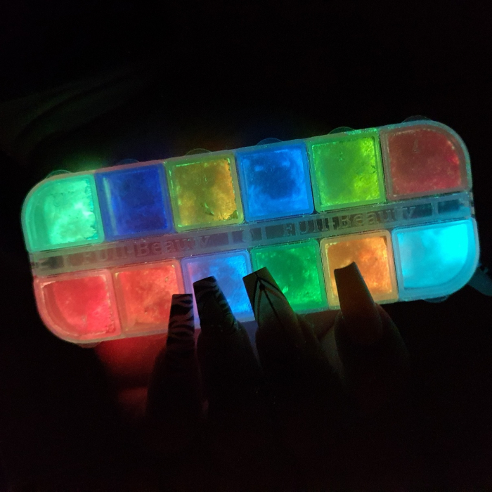 Glow Pigmente Mix Box, nachtleuchtend